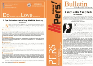 Bulletin edisi 1 (depan)